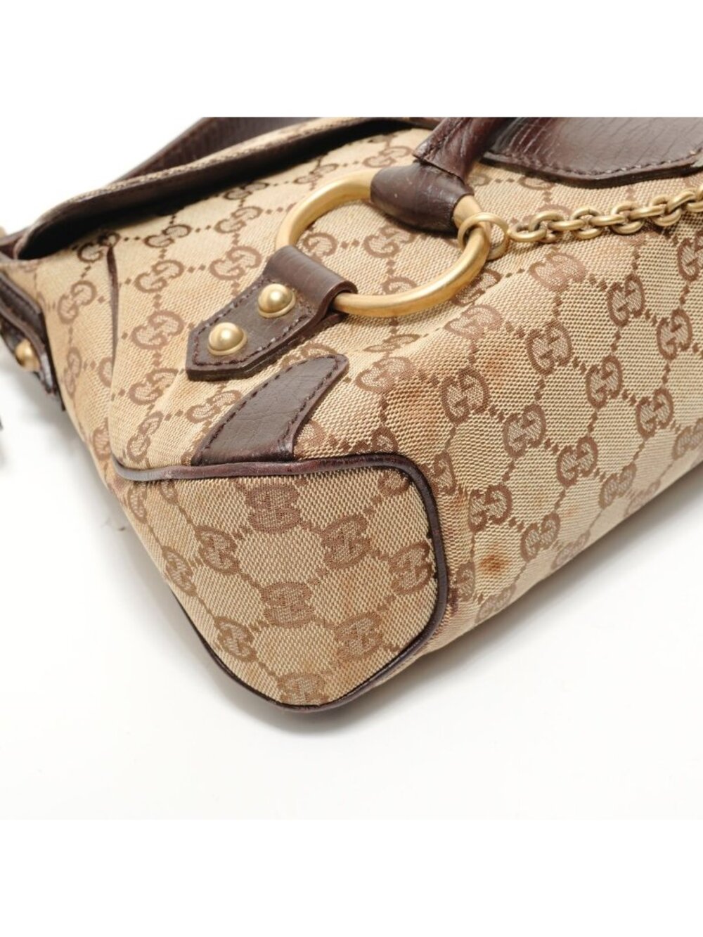 ★SOLD★ Gucci Shoulder Bag Horsebit GG Canvas - Picture 5 of 10